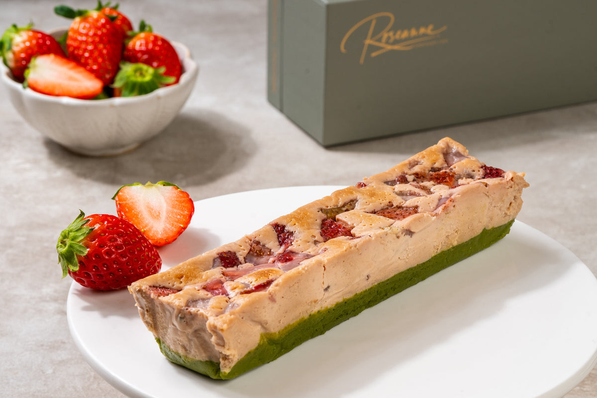 ROSEANNE Strawberry-Matcha chocolate cake